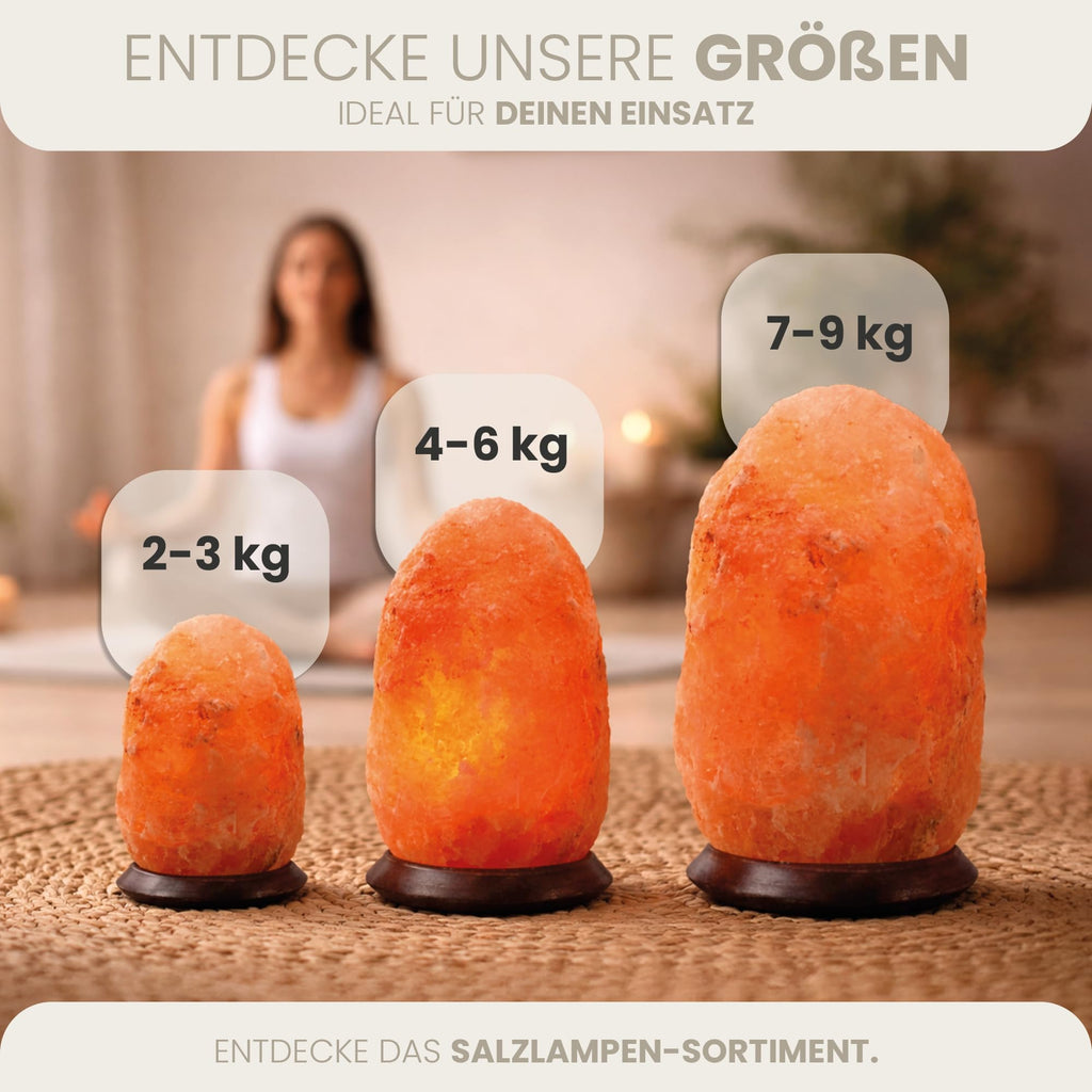 Himalaya Salzlampe – Natürliche Kristallsalz Lampe für Entspannung, Meditation & Schlafzimmer