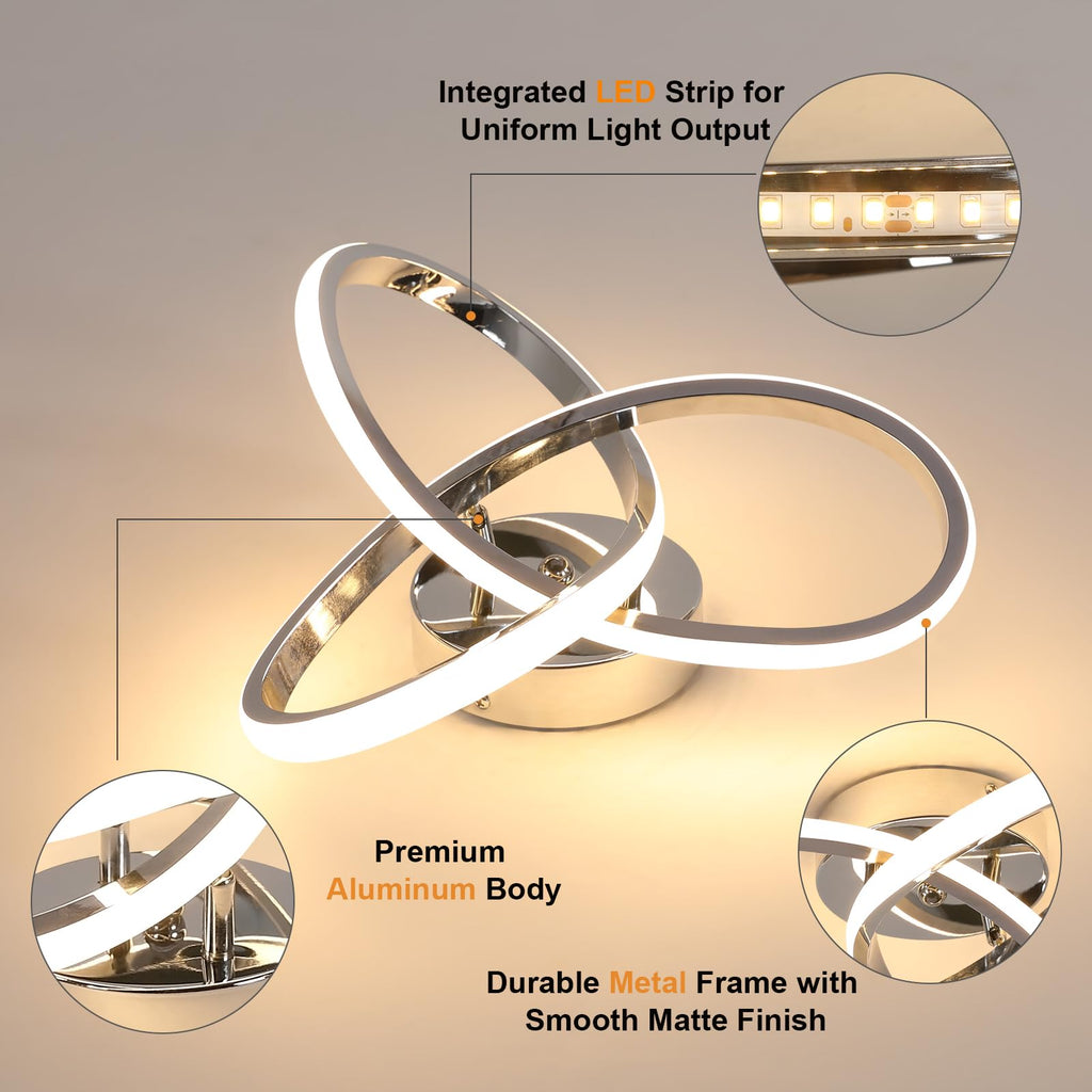 Moderne LED Deckenleuchte 30W – Warmweiß 3000K – Aluminium Design
