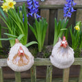 Lustige Hühner Deko 🐔 Keramik Gartenfigur für Balkon Terrasse & Blumentopf