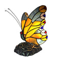 FUMAT Tiffany Schmetterling Tischlampe – Handgefertigte Vintage Buntglasleuchte