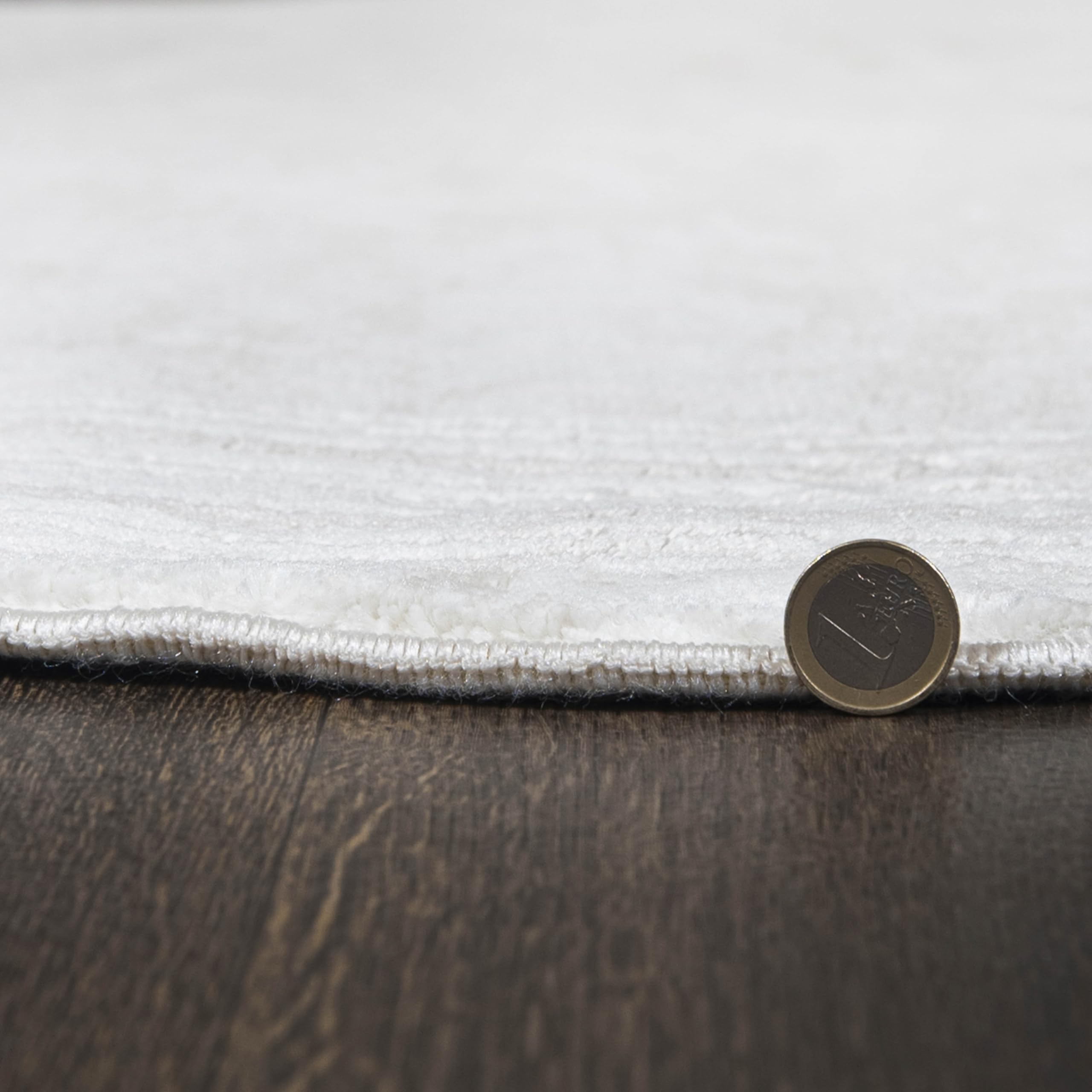 Moderner Kurzflor Teppich Beige – Weicher Wohnzimmer Teppich für Schlafzimmer & Flur