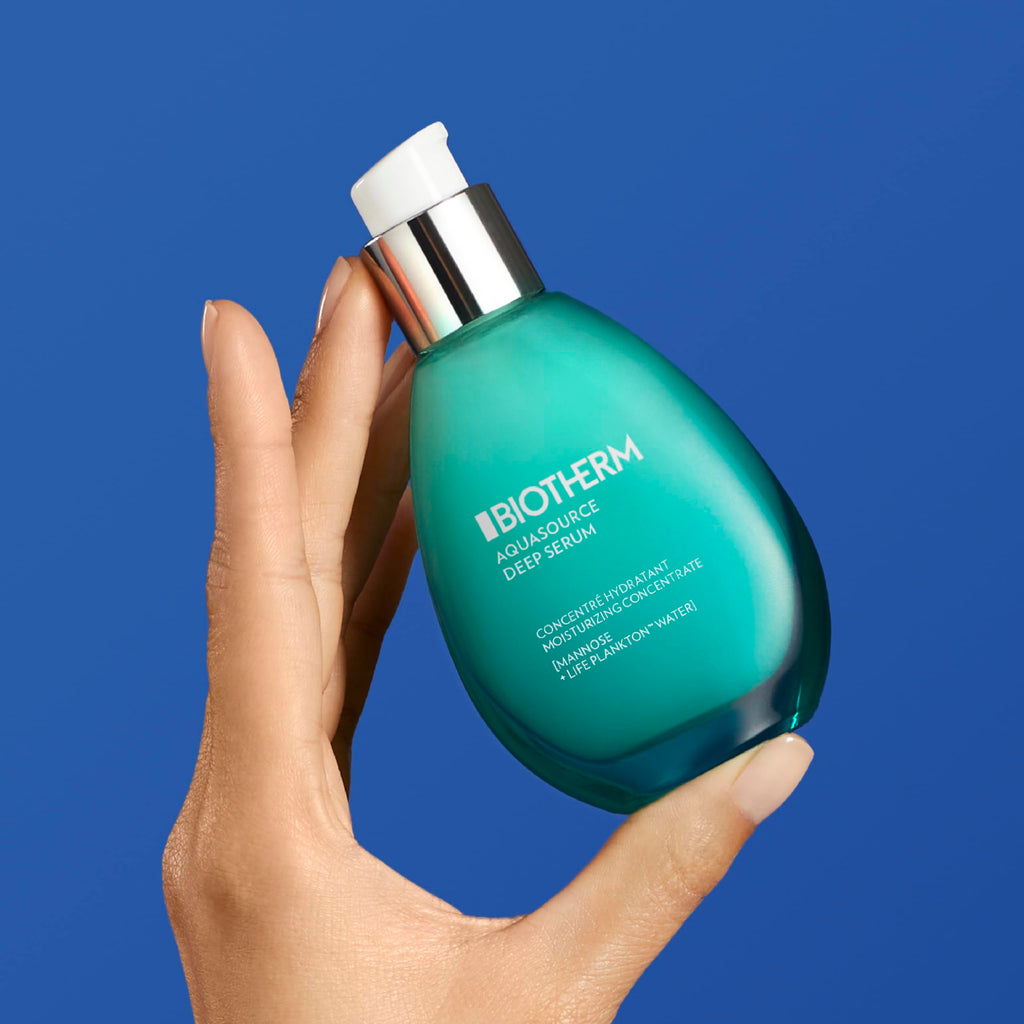 Biotherm Aquasource Deep Serum, feuchtigkeitsspendendes Gesichtsserum mit Life Plankton und Mannose, regenerierende Gesichtspflege für eine tiefengepflegte Haut, 50 ml