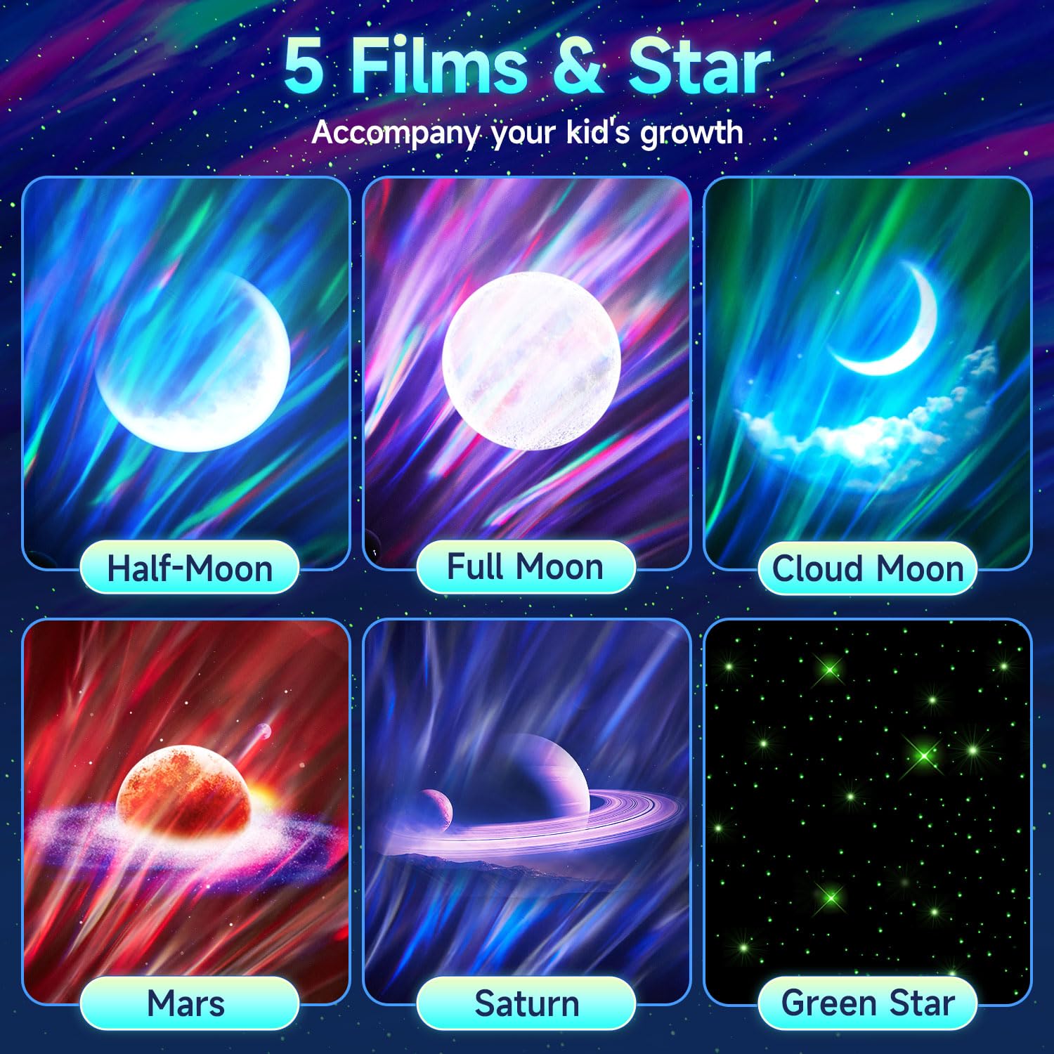 One Fire Sternenhimmel Projektor – Galaxy Lampe mit 300 Lichtmodi & Nordlicht Effekt