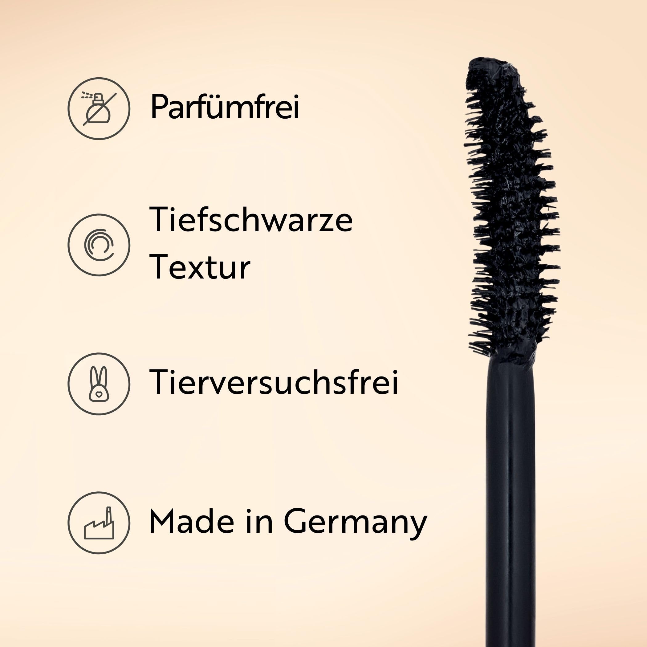 Cat Eye Mascara Schwarz – Volumen Wimperntusche für Länge & Definition