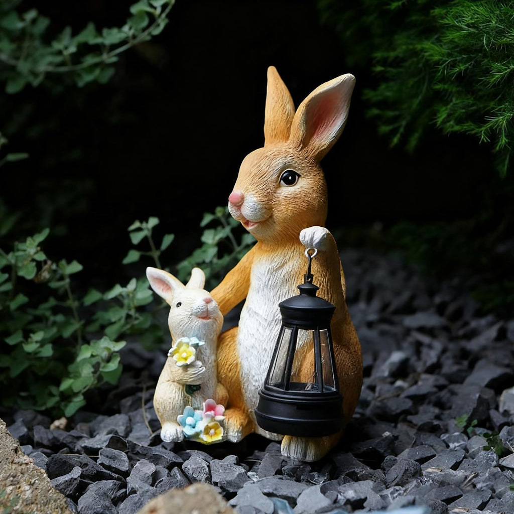 Solar Osterhasen Figuren – Garten Deko für Balkon, Terrasse & Frühlingsdeko