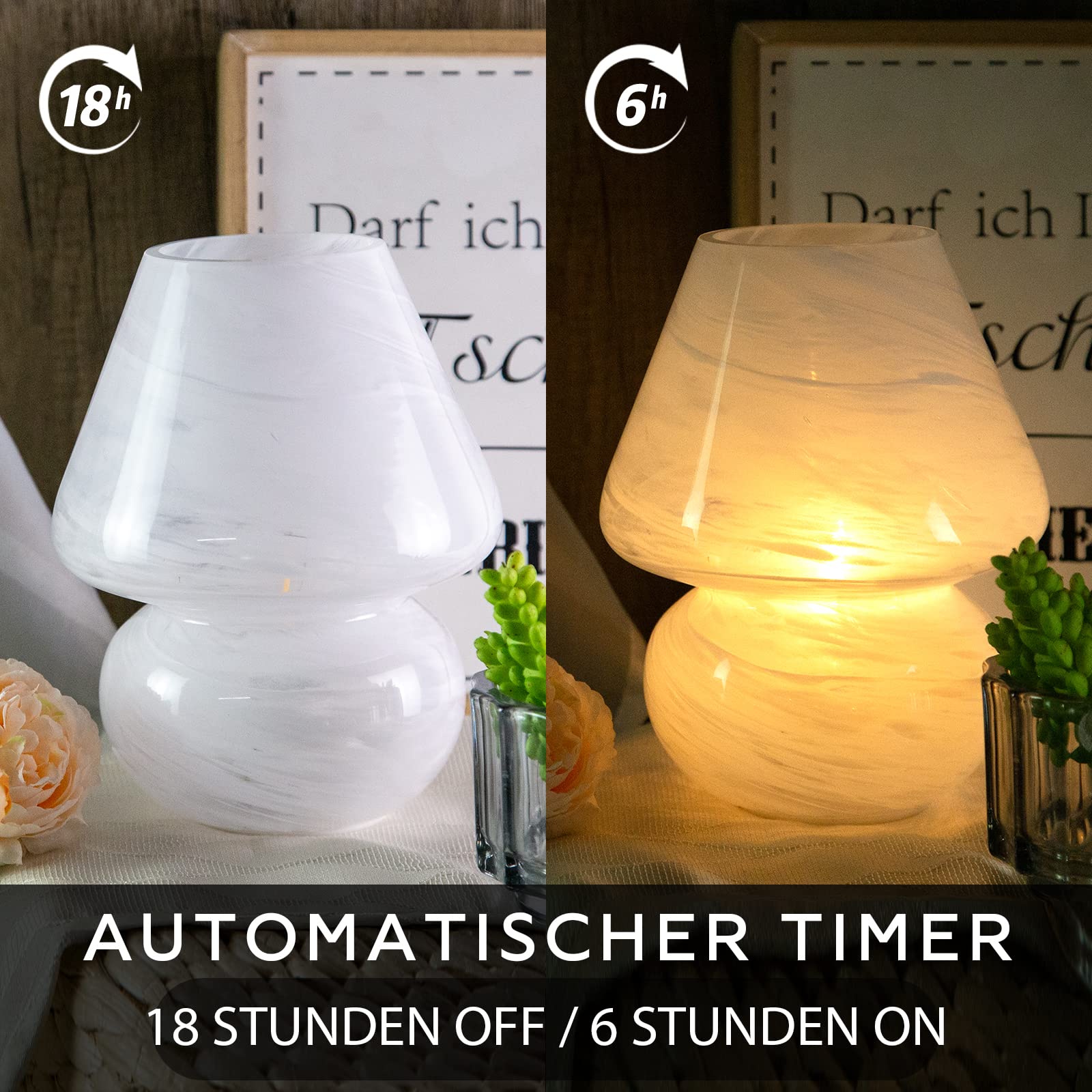 Mushroom Tischlampe – Aesthetic Pilzlampe mit warmem Ambient Licht für Schlafzimmer