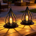 KagoLing LED Solar Laterne mit Flammeneffekt – Warmweiß, IP44, für Garten, Balkon & Terrasse