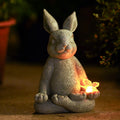 Yoga Hase Gartenfigur – Meditierende Kaninchen Deko für Garten, Balkon & Ostern