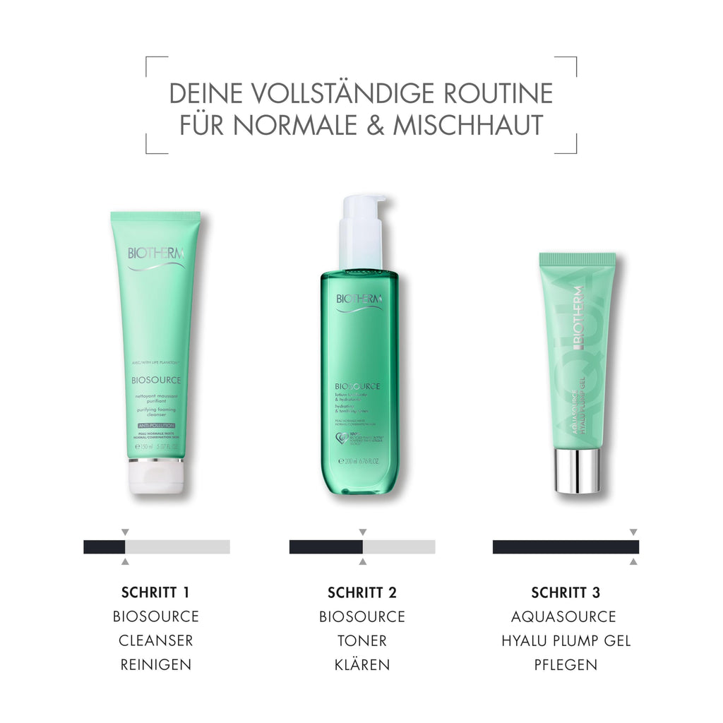 Biotherm Aquasource Hyalu Plump Gel – Feuchtigkeitsgel mit Hyaluron & Life Plankton, 30 ml