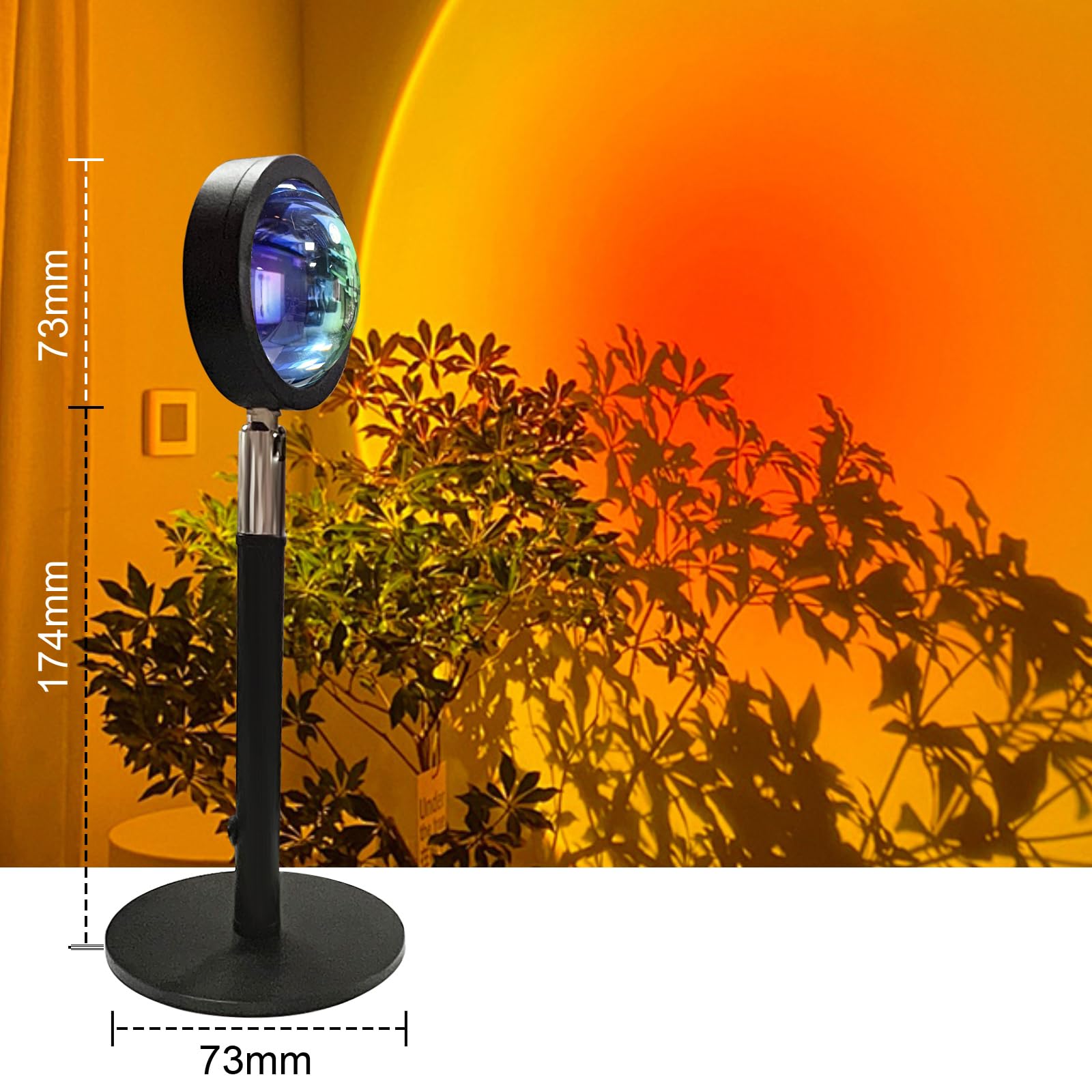 Sunset Projection Lamp – Aesthetic Ambient Lighting for Cozy Bedroom & Home Decor