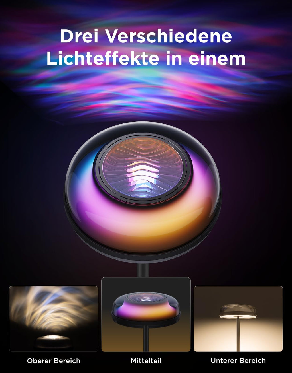 RGBICWW LED Stehlampe Deckenfluter – Smart Wohnzimmerlampe dimmbar mit Alexa & 80 Szenen