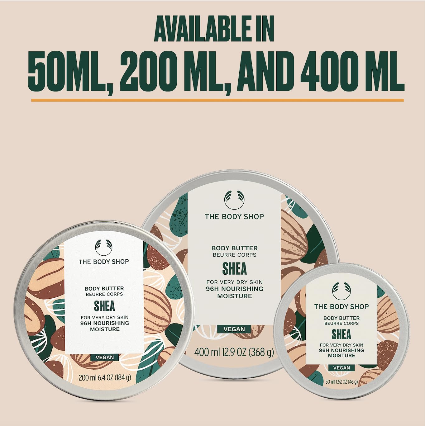 The Body Shop Shea Body Butter – Intensiv pflegende Körperbutter für trockene bis sehr trockene Haut, 200 ml