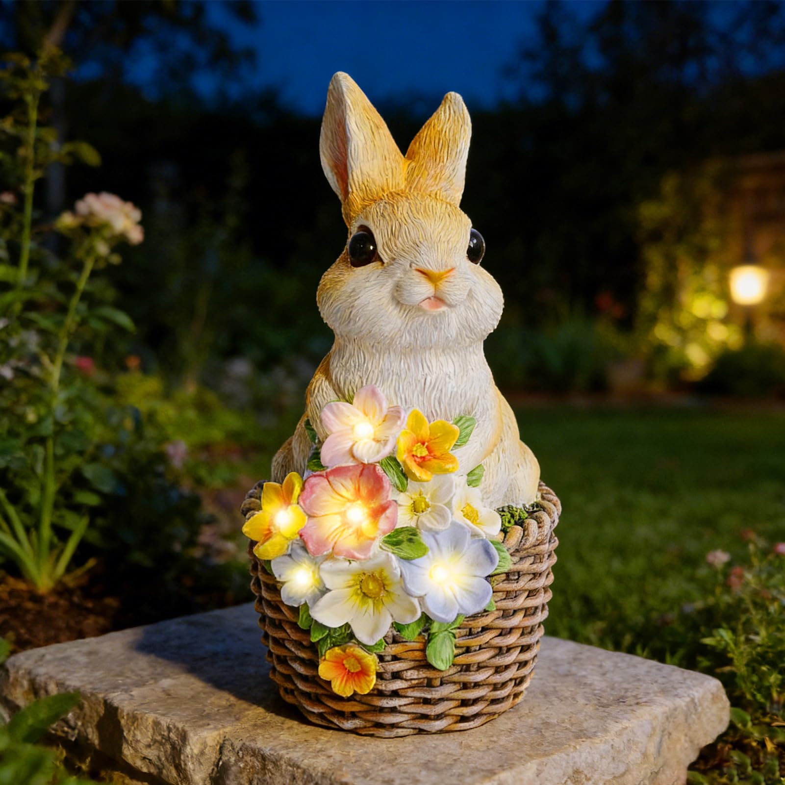 Solar Osterhase Figur – Garten Deko mit LED Laterne für Balkon, Terrasse & Ostern