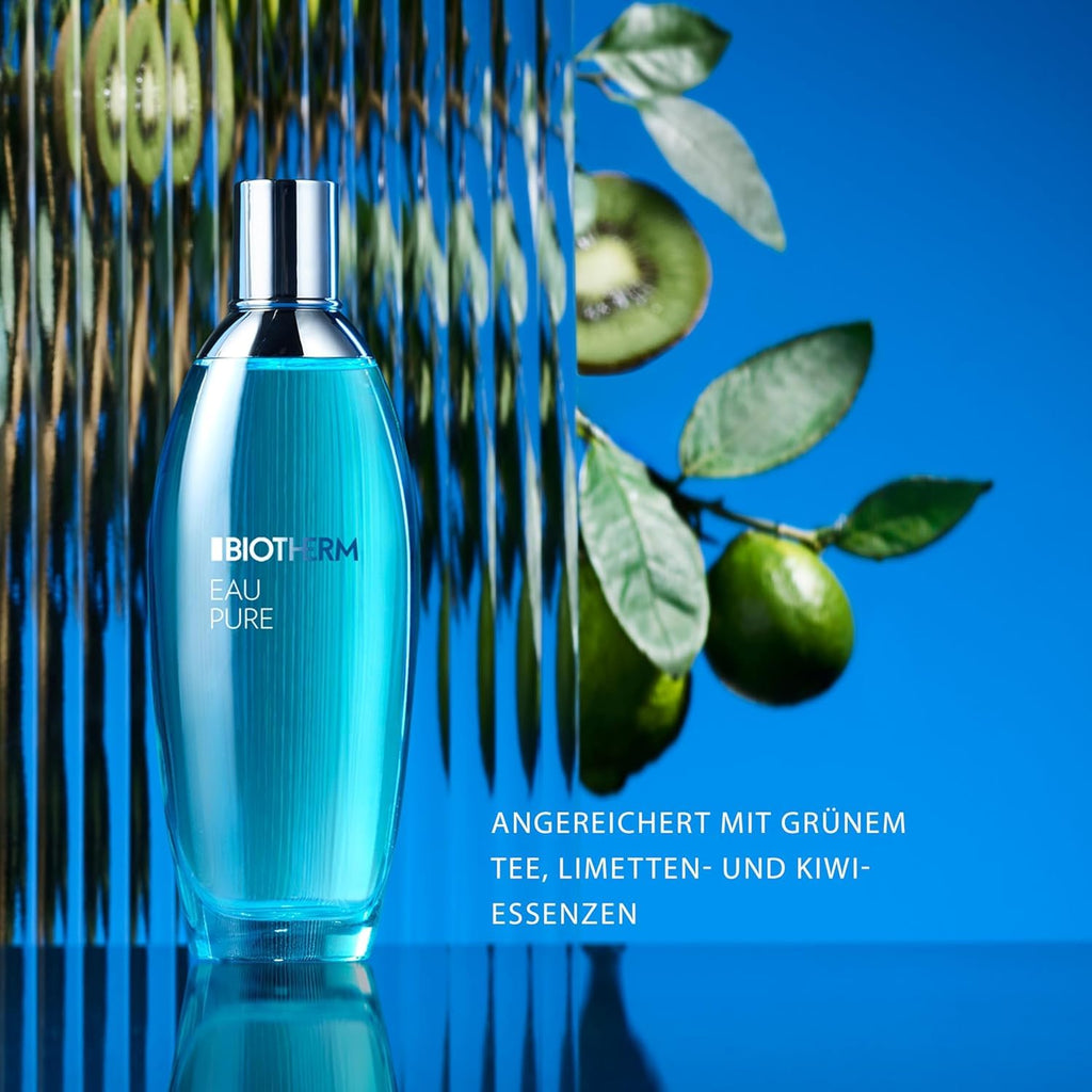 Biotherm Eau Pure Eau de Toilette, erfrischendes und feuchtigkeitsspendendes Damen Körperspray mit Essenzen grüner Früchte und ätherischen Ölen, Bodyspray belebt und erfrischt die Haut intensiv