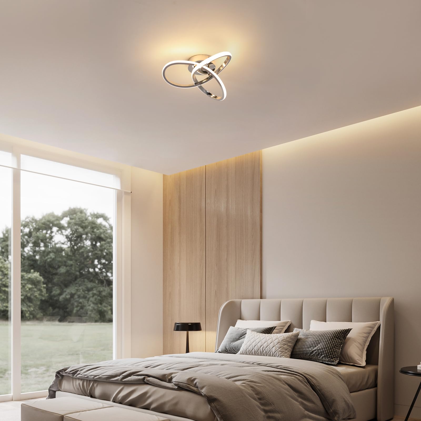 Moderne LED Deckenleuchte 30W – Warmweiß 3000K – Aluminium Design