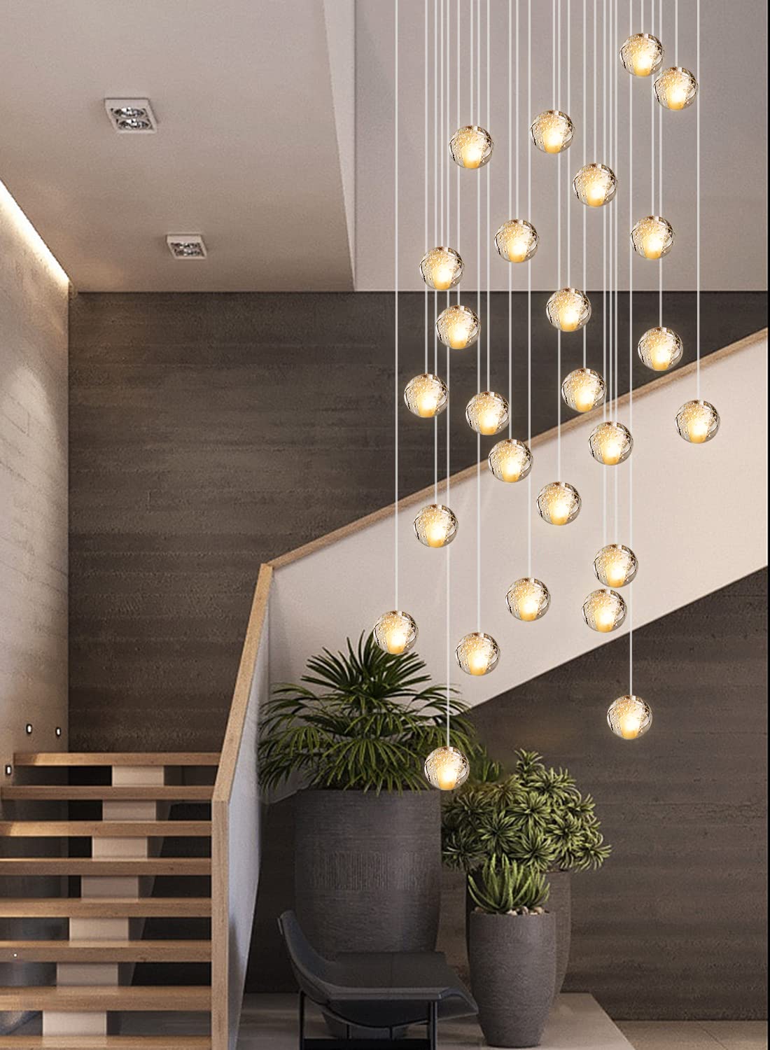 LED Kristall Pendelleuchte 26-flammig – Moderner Glas Kronleuchter für Wohnzimmer & Esszimmer