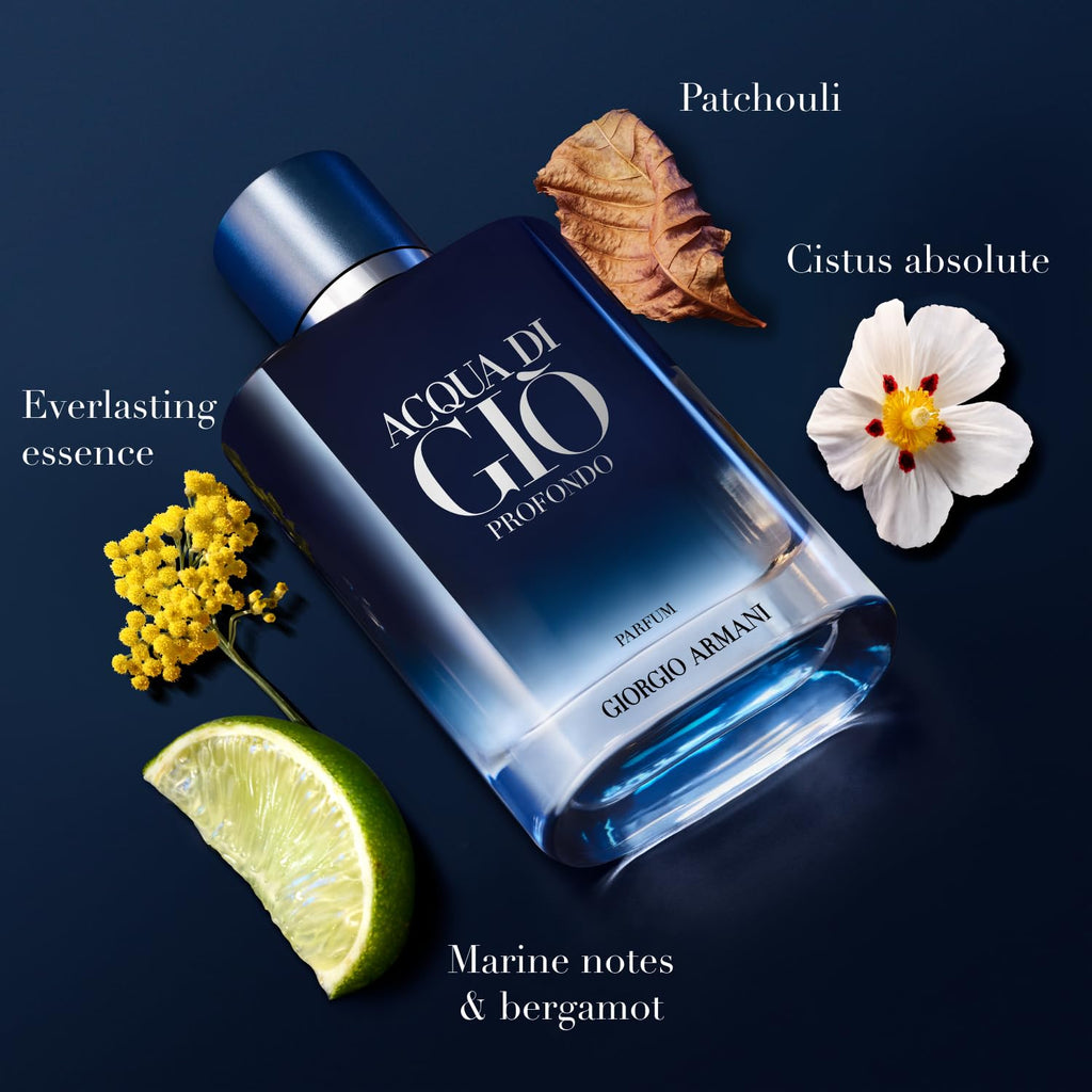Giorgio Armani Acqua di Giò Profondo Eau de Parfum – Intensiver Aquatischer Herrenduft mit Meeresnoten & Bergamotte