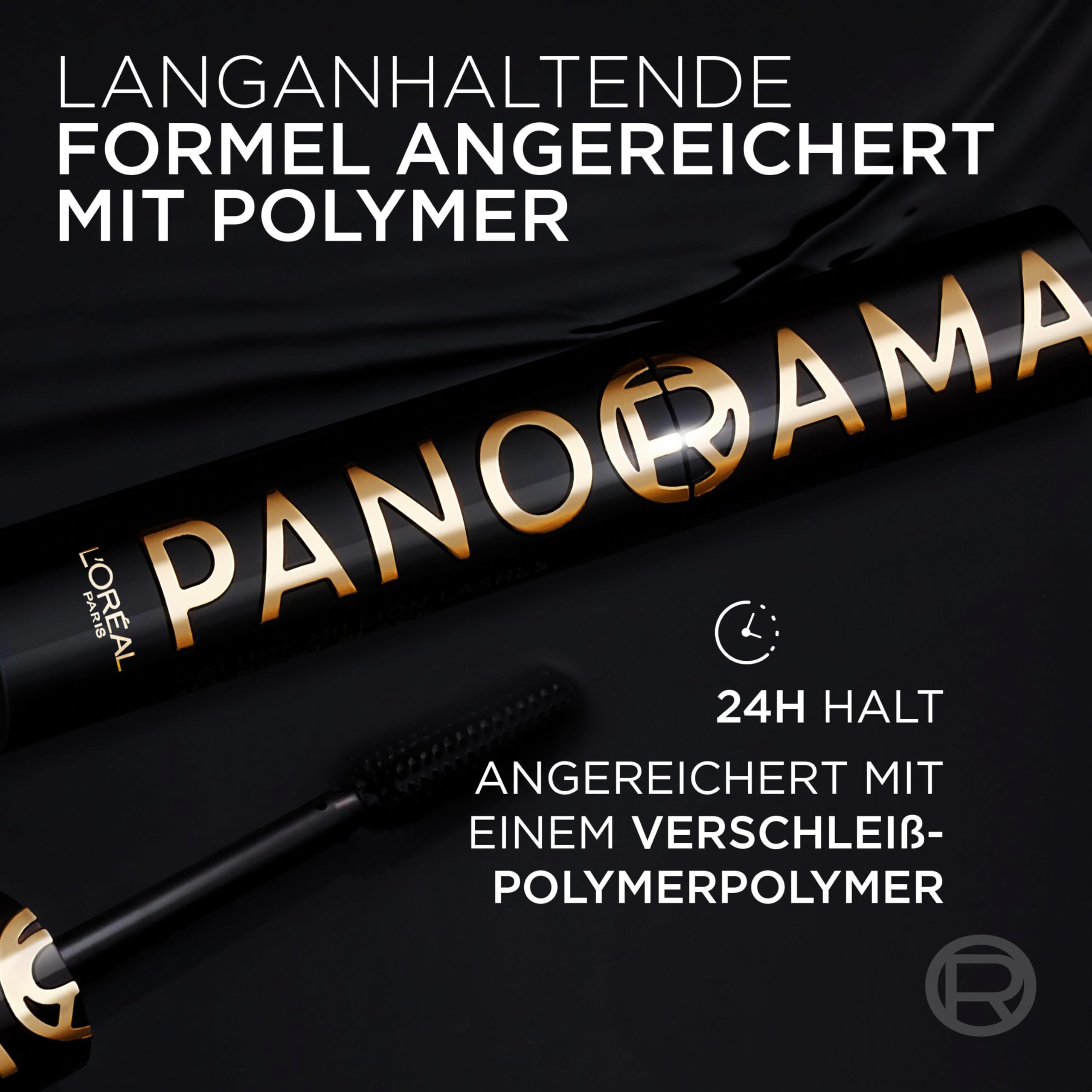L'Oréal Paris Mascara Panorama Schwarz – Volumen, Länge & Definition
