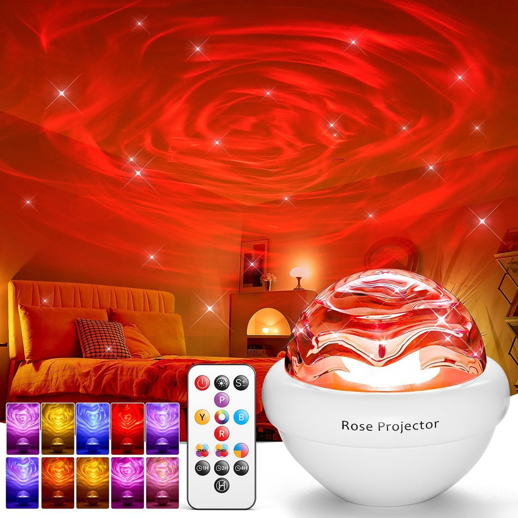 Aurora Projektor mit 15 Farben – Romantische Galaxy Lampe für Schlafzimmer