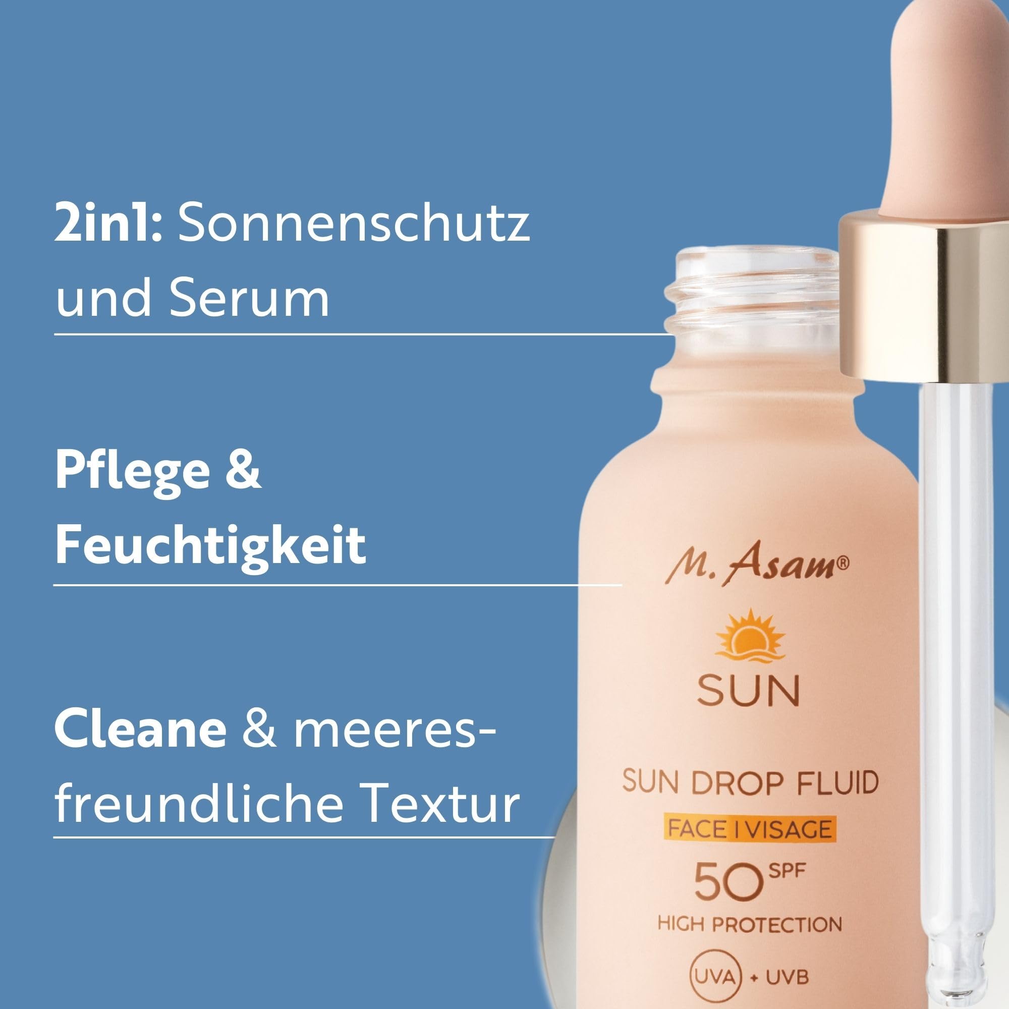 Sunscreen Face SPF 50 – SPF Serum Drops UV Protection & Anti-Aging