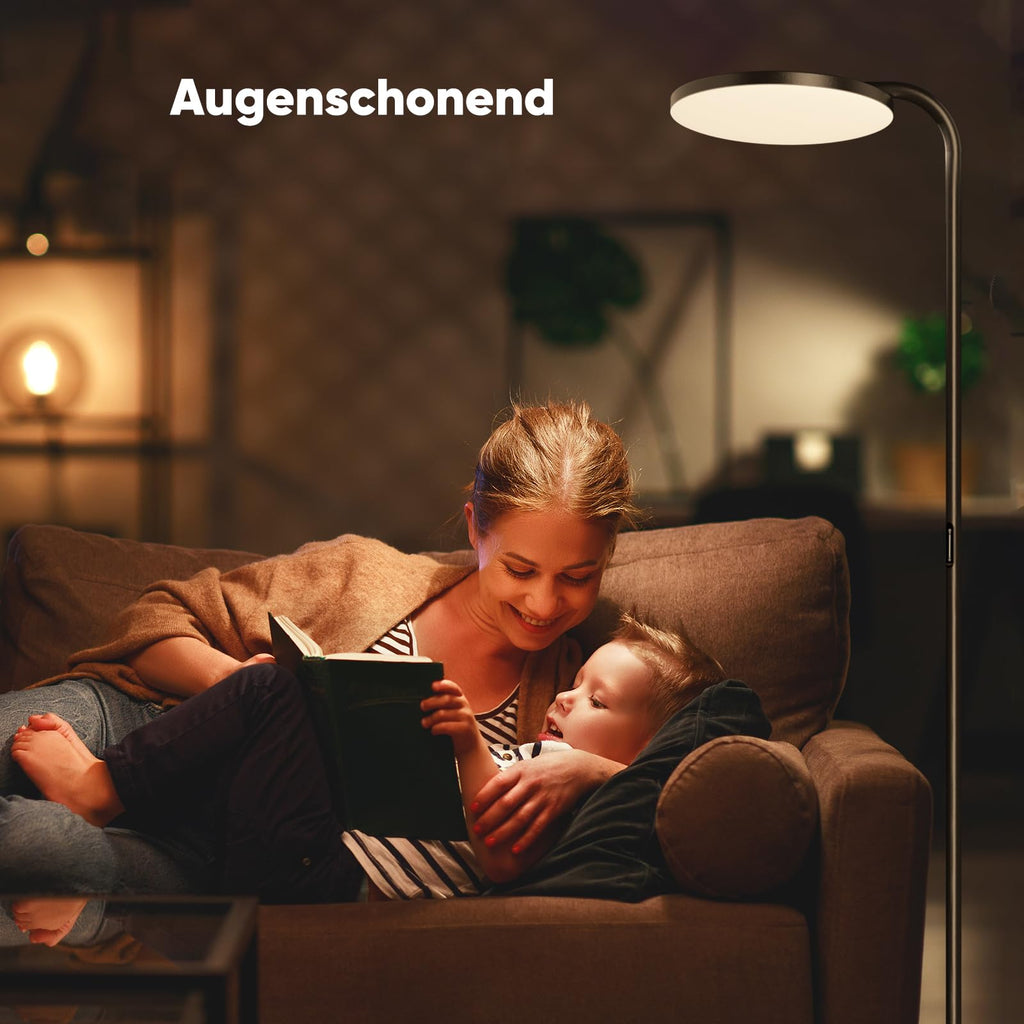 SIBRILLE LED Stehlampe Wohnzimmer dimmbar | Deckenfluter mit Fernbedienung