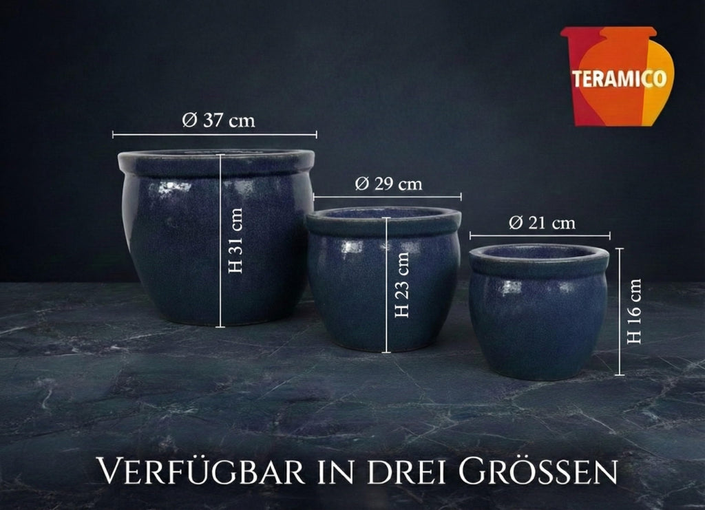 Frostfester Keramik Blumentopf – Pflanzgefäß für Balkon, Terrasse & Garten