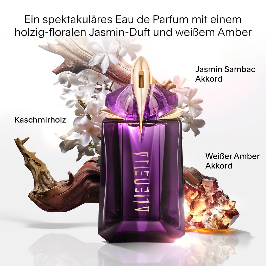 Mugler Alien Eau de Parfum 60 ml – woody floral amber fragrance for women, refillable