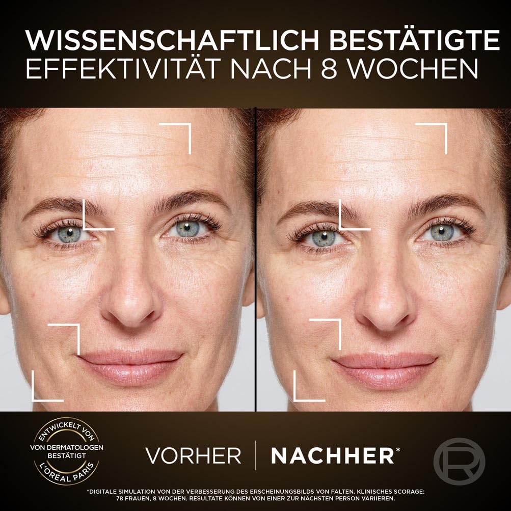 L’Oréal Paris Midnight Serum – Nachtserum für Regeneration, mit Antioxidantien & Vitamin E, gegen Falten, 30 ml