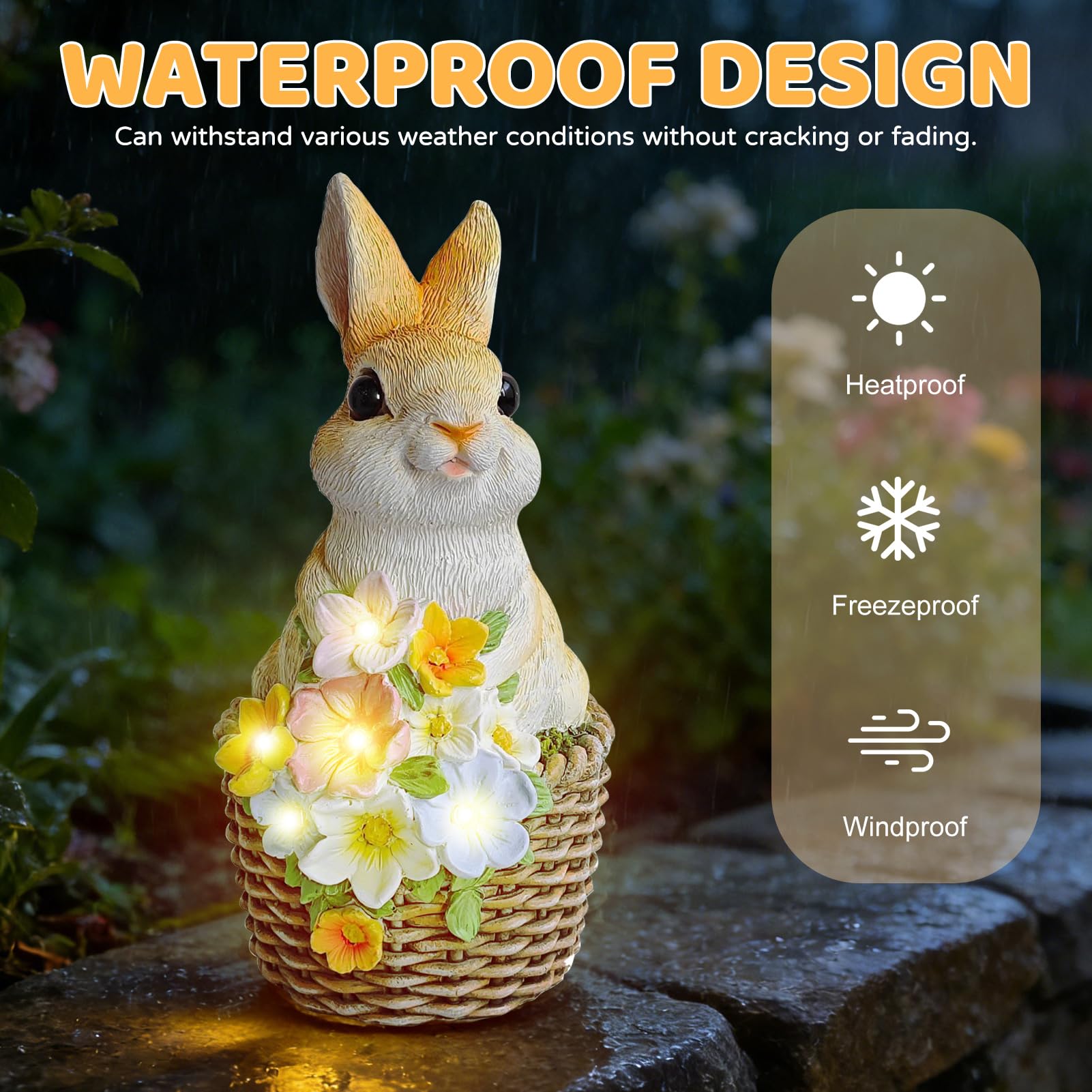 Solar Osterhase Figur – Garten Deko mit LED Laterne für Balkon, Terrasse & Ostern