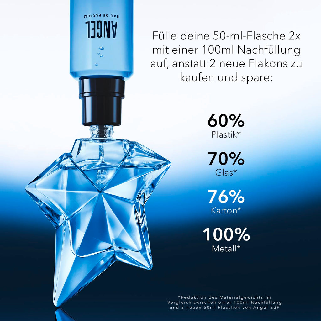 Mugler Angel Eau de Parfum – amber gourmand fragrance for women, refillable