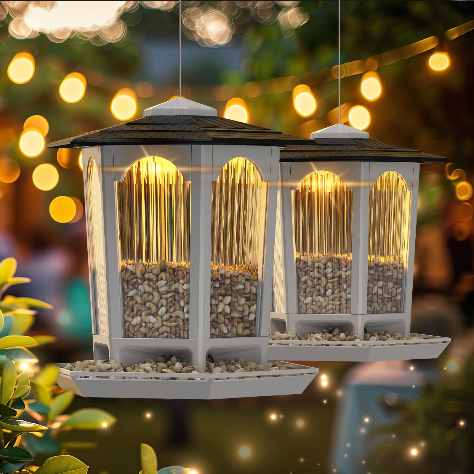 Solar Vogel Futterstation – Garten Vogelhaus zum Aufhängen für Balkon, Terrasse & Garten