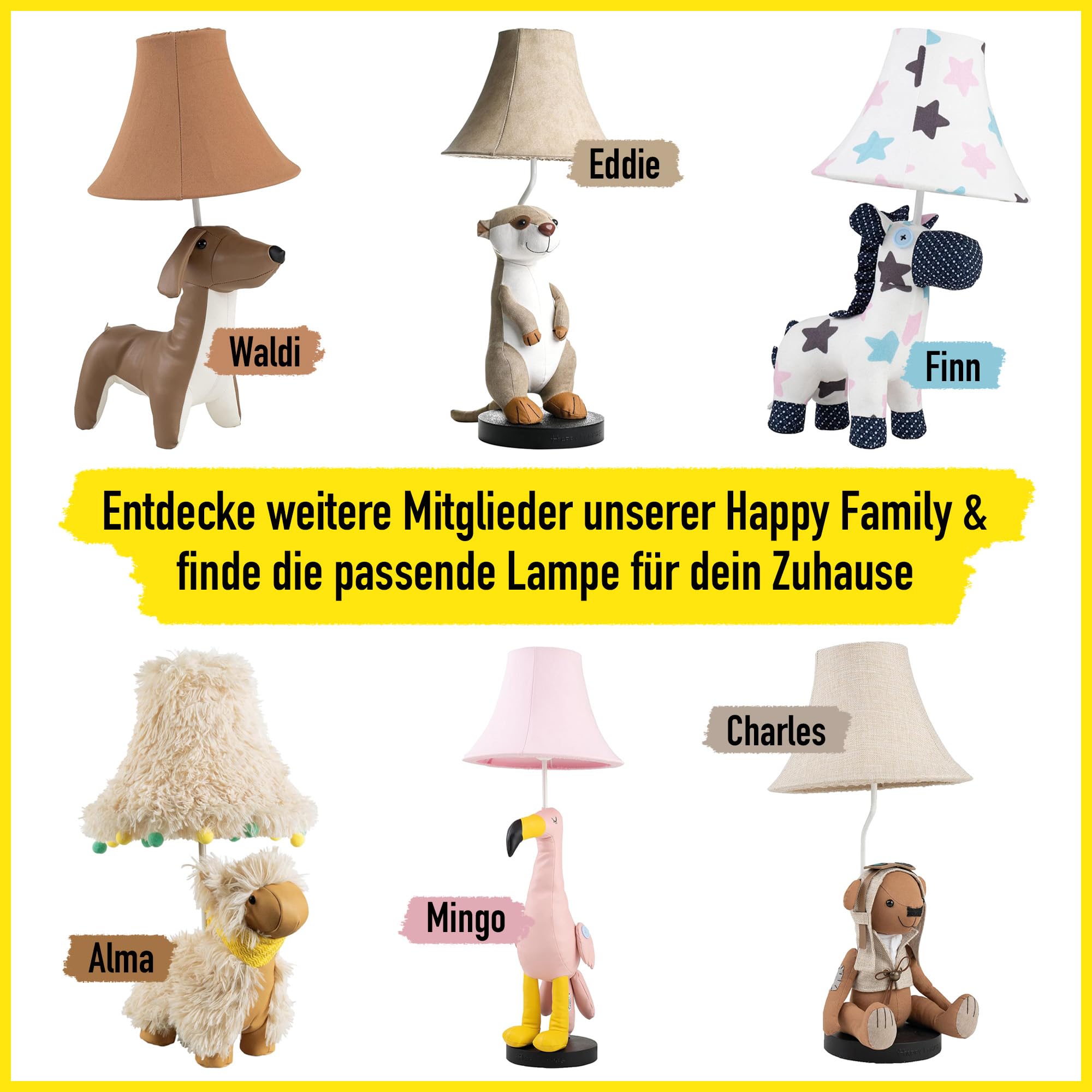 Happy Lamps Luna LED Stehlampe Kinderzimmer | Katze in Handarbeit