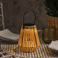 Solar Bambus-Laterne Hygge – Warmweiß LED, Solarbetrieb, Garten & Balkon Deko