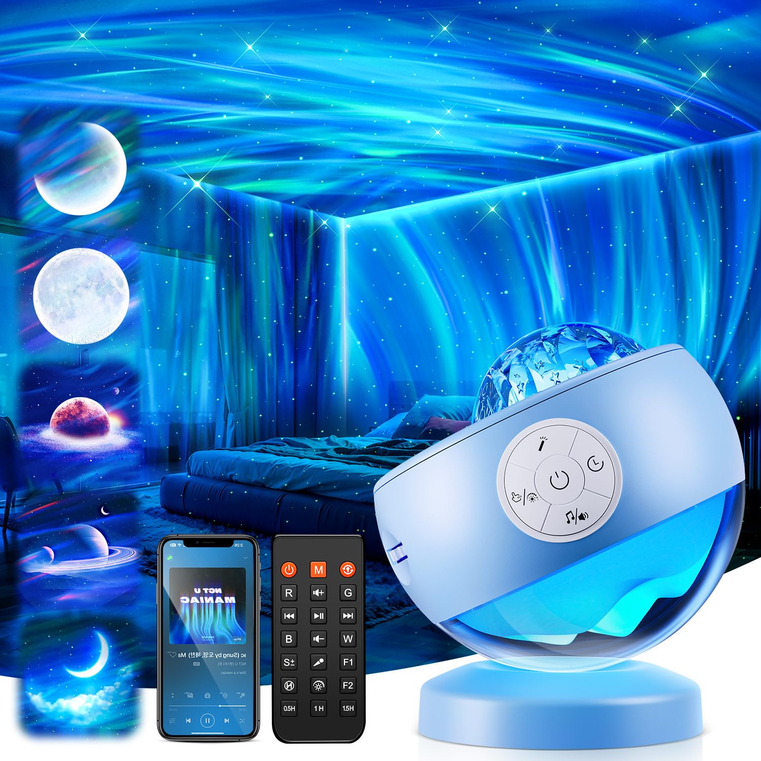 One Fire Sternenhimmel Projektor – Galaxy Lampe mit 300 Lichtmodi & Nordlicht Effekt