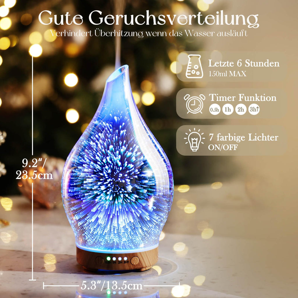 Aroma Diffuser 150ml – Luftbefeuchter mit LED