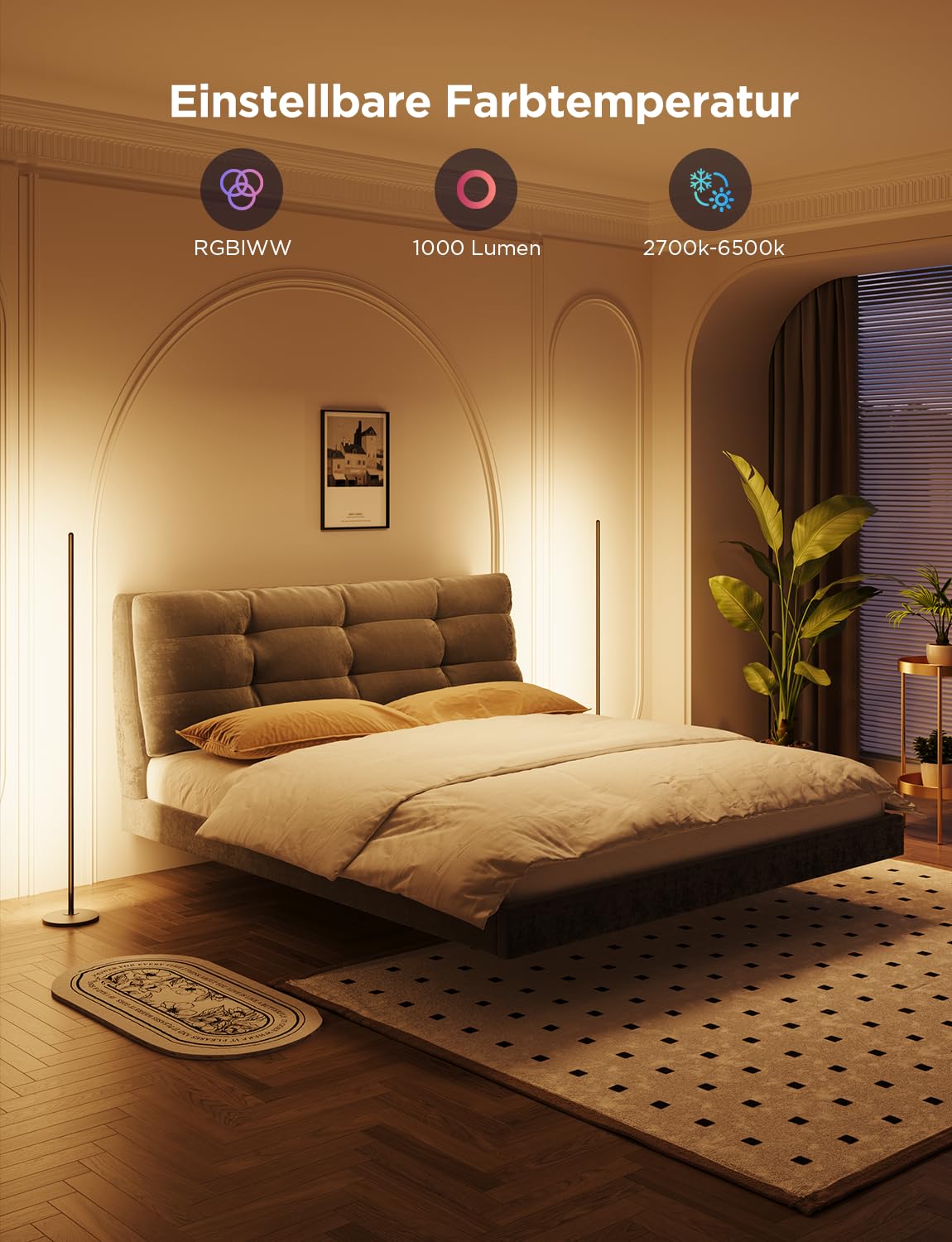 Govee RGBIC LED Stehlampe Smart | WiFi Standleuchte Wohnzimmer