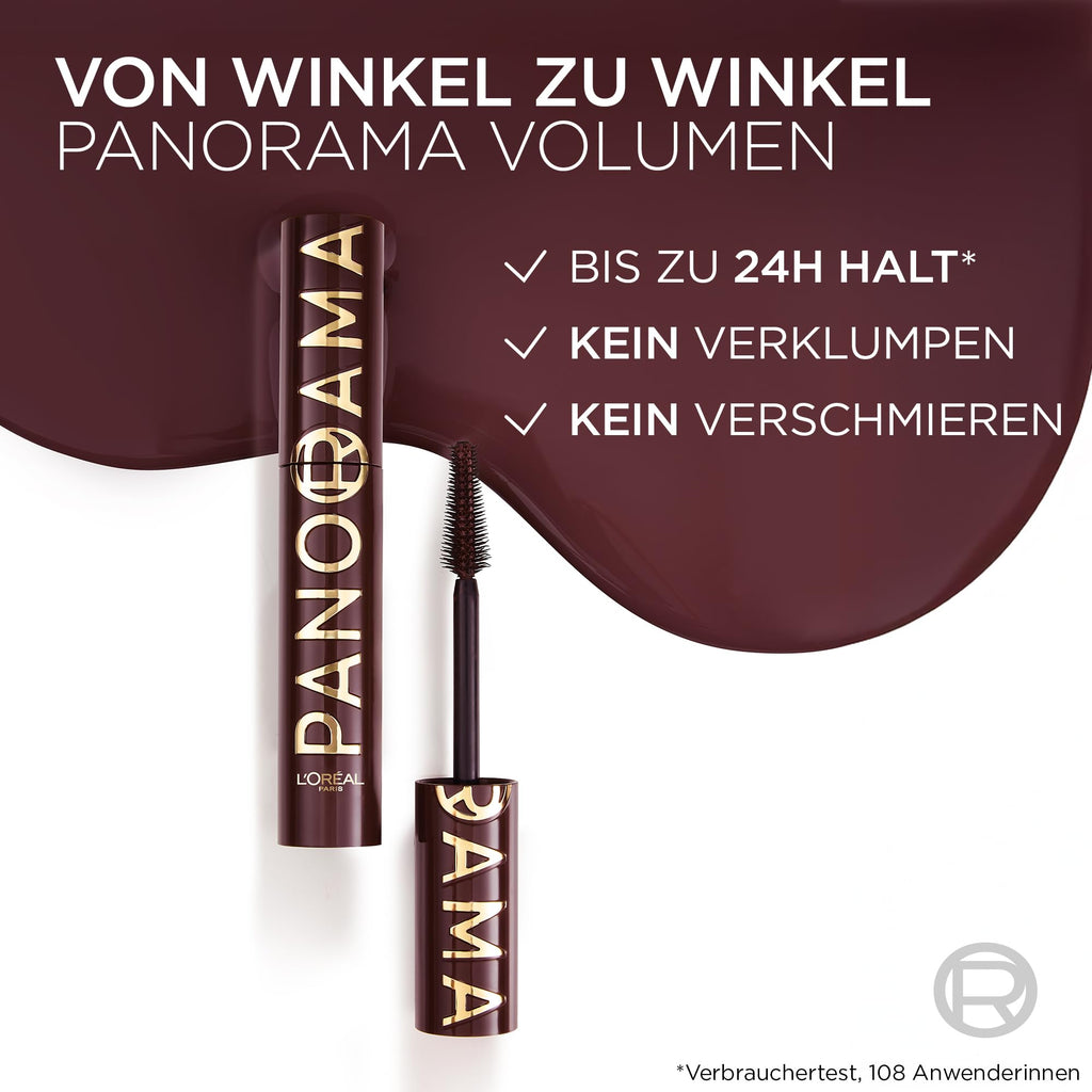 L'Oréal Panorama Mascara Bordeaux – Volumen Wimperntusche Farbe & Länge