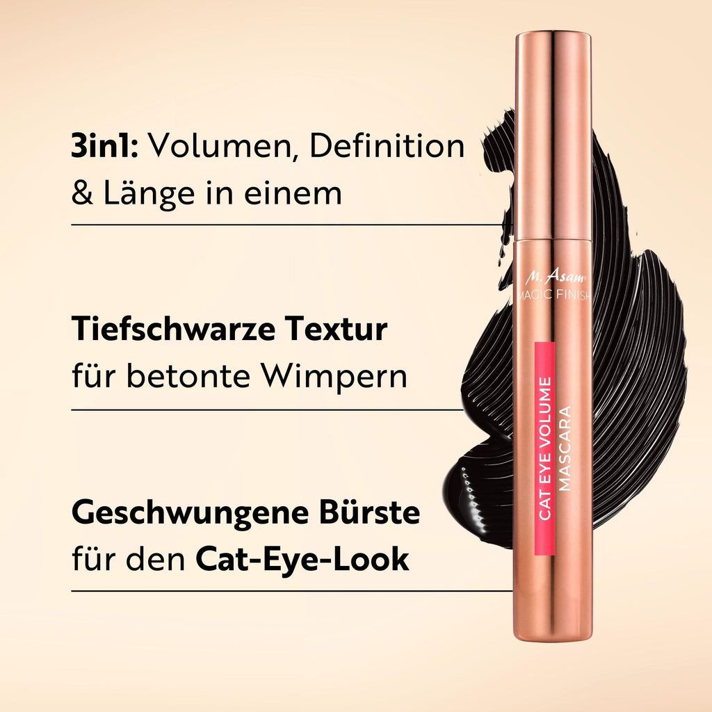 Cat Eye Mascara Schwarz – Volumen Wimperntusche für Länge & Definition