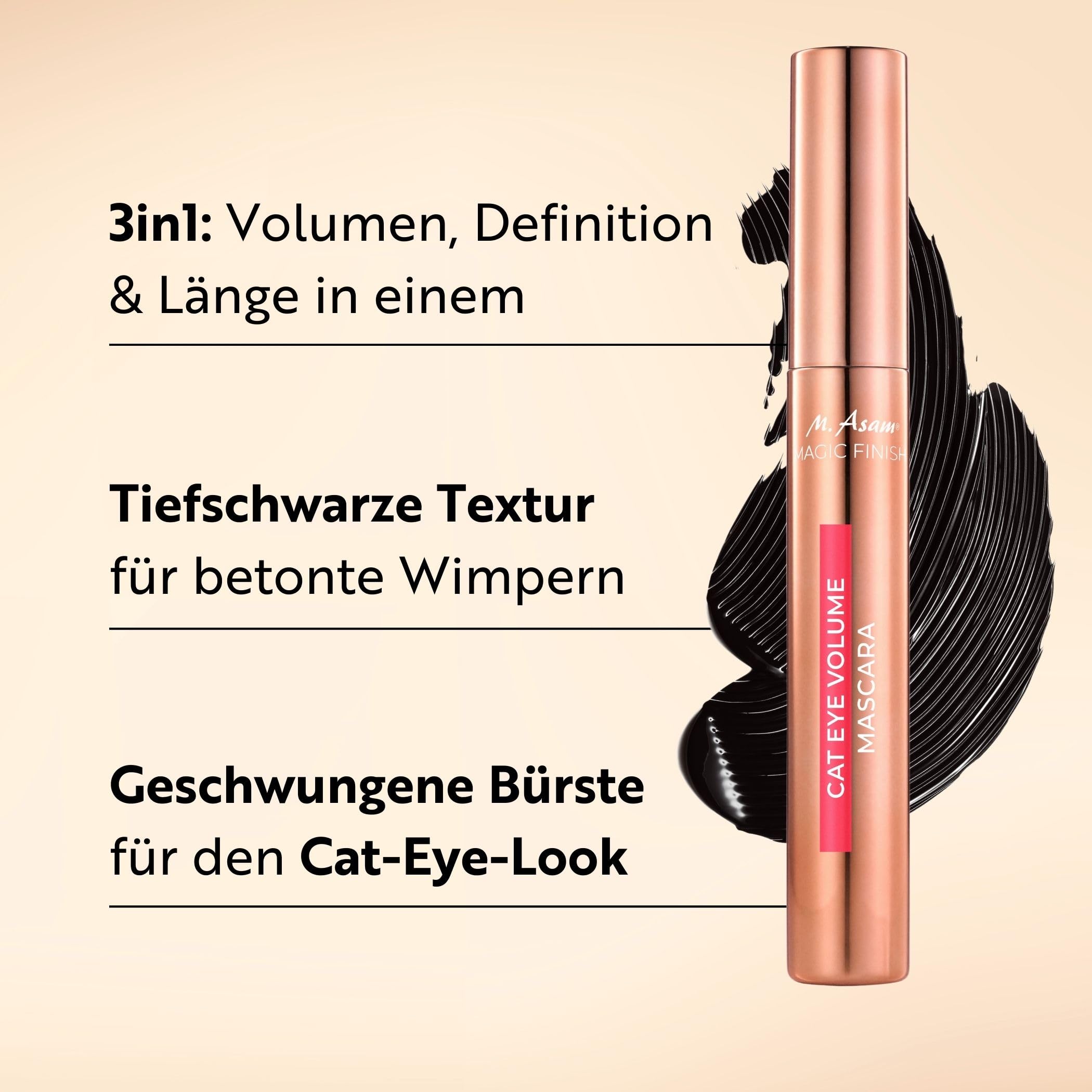 Cat Eye Mascara Schwarz – Volumen Wimperntusche für Länge & Definition