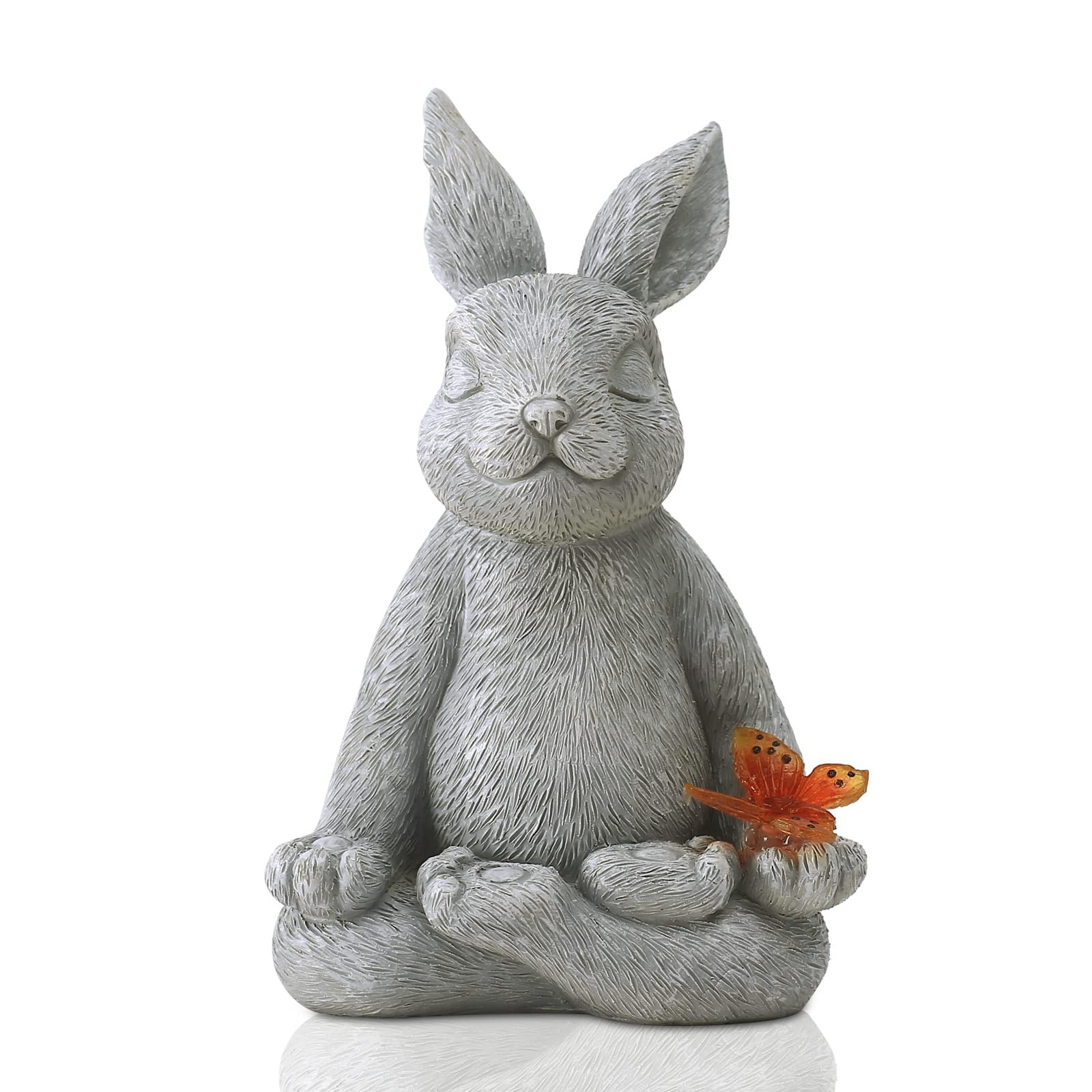 Yoga Hase Gartenfigur – Meditierende Kaninchen Deko für Garten, Balkon & Ostern