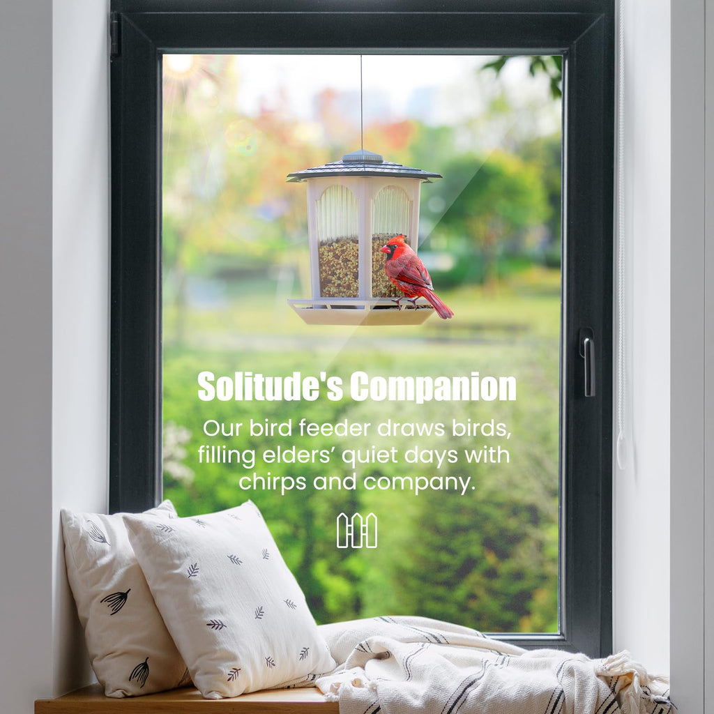 Solar Vogel Futterstation – Garten Vogelhaus zum Aufhängen für Balkon, Terrasse & Garten