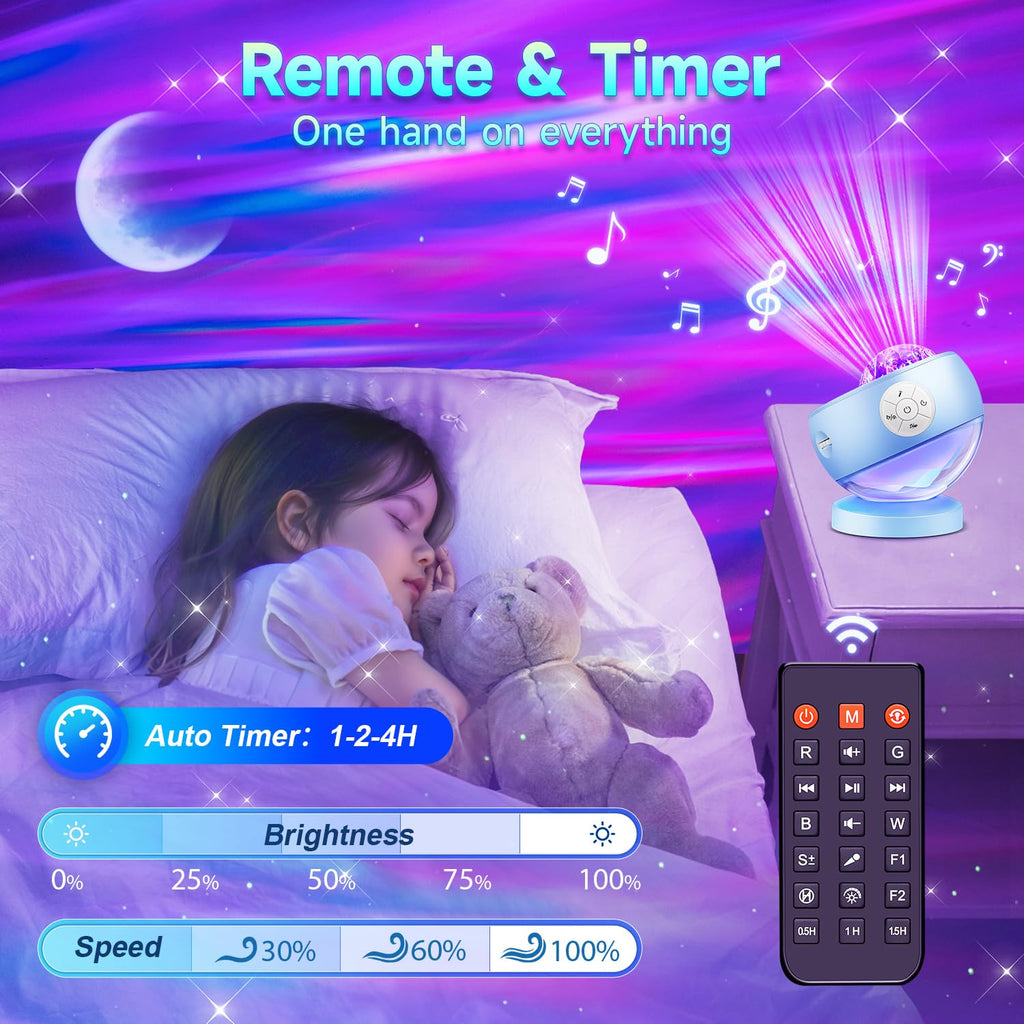 One Fire Sternenhimmel Projektor – Galaxy Lampe mit 300 Lichtmodi & Nordlicht Effekt