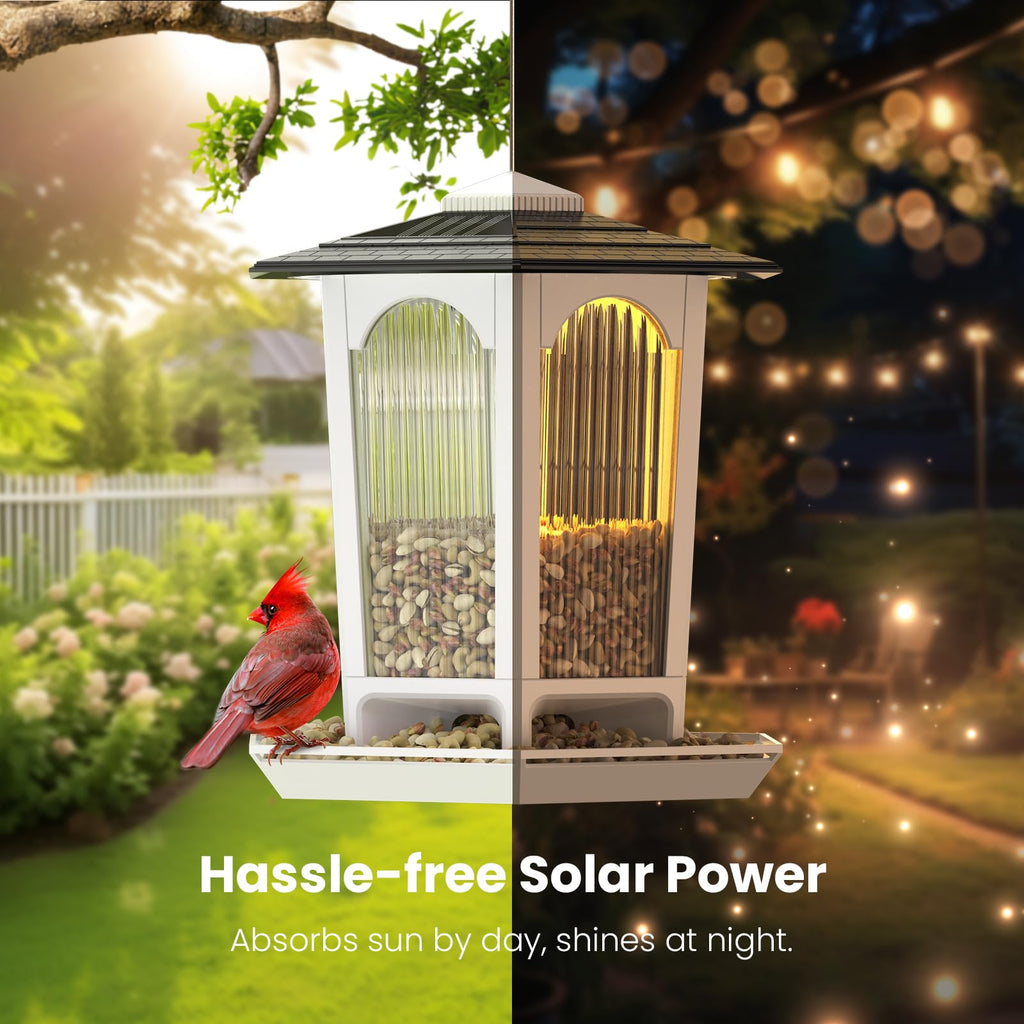 Solar Vogel Futterstation – Garten Vogelhaus zum Aufhängen für Balkon, Terrasse & Garten