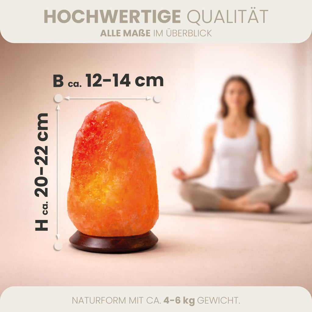 Himalaya Salzlampe – Natürliche Kristallsalz Lampe für Entspannung, Meditation & Schlafzimmer