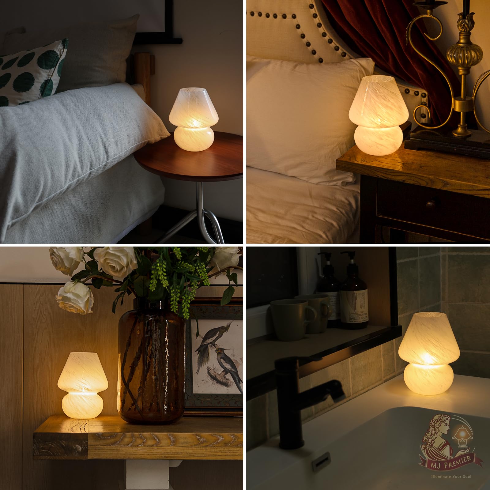 Mushroom Tischlampe – Aesthetic Pilzlampe mit warmem Ambient Licht für Schlafzimmer