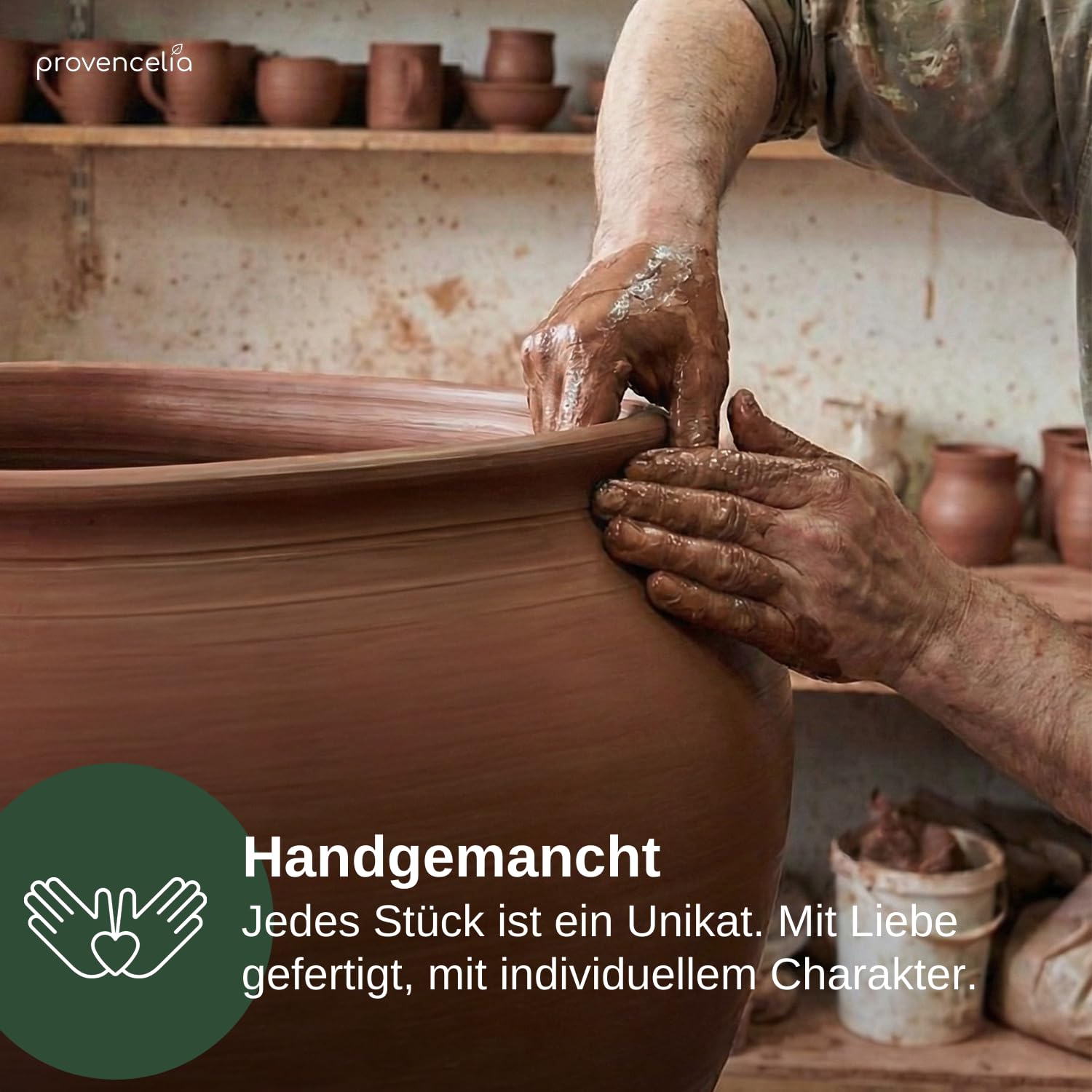Keramik Blumentopf XL in Azurblau – Stilvoller Pflanzkübel für Balkon & Garten