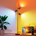 RGBWW LED Stehlampe 1500lm dimmbar – Smart Stehleuchte mit Alexa, Musik Sync für Wohnzimmer