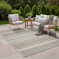 Outdoor Teppich Beige Boho – Wetterfest für Balkon, Terrasse & Garten