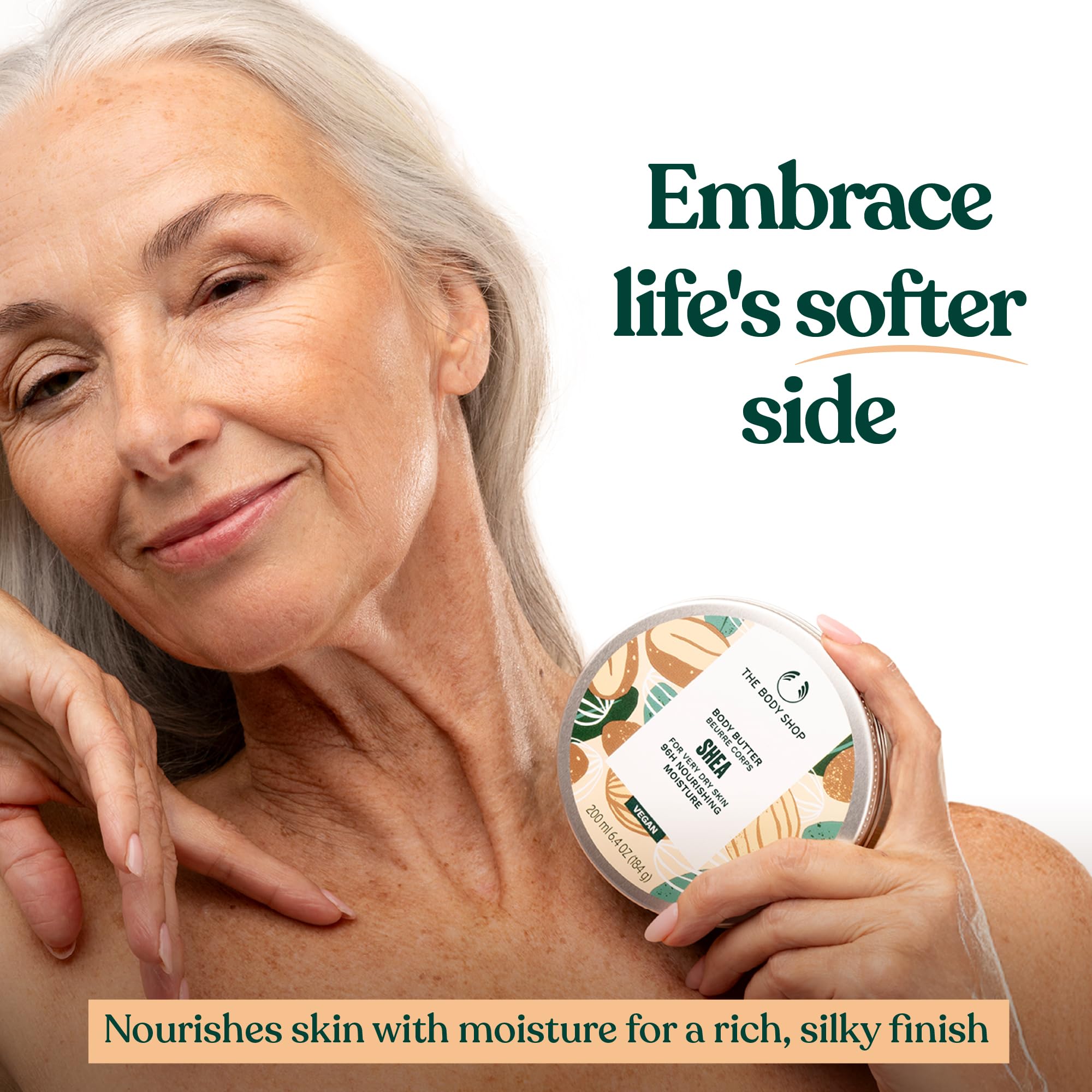 The Body Shop Shea Body Butter – Intensiv pflegende Körperbutter für trockene bis sehr trockene Haut, 200 ml