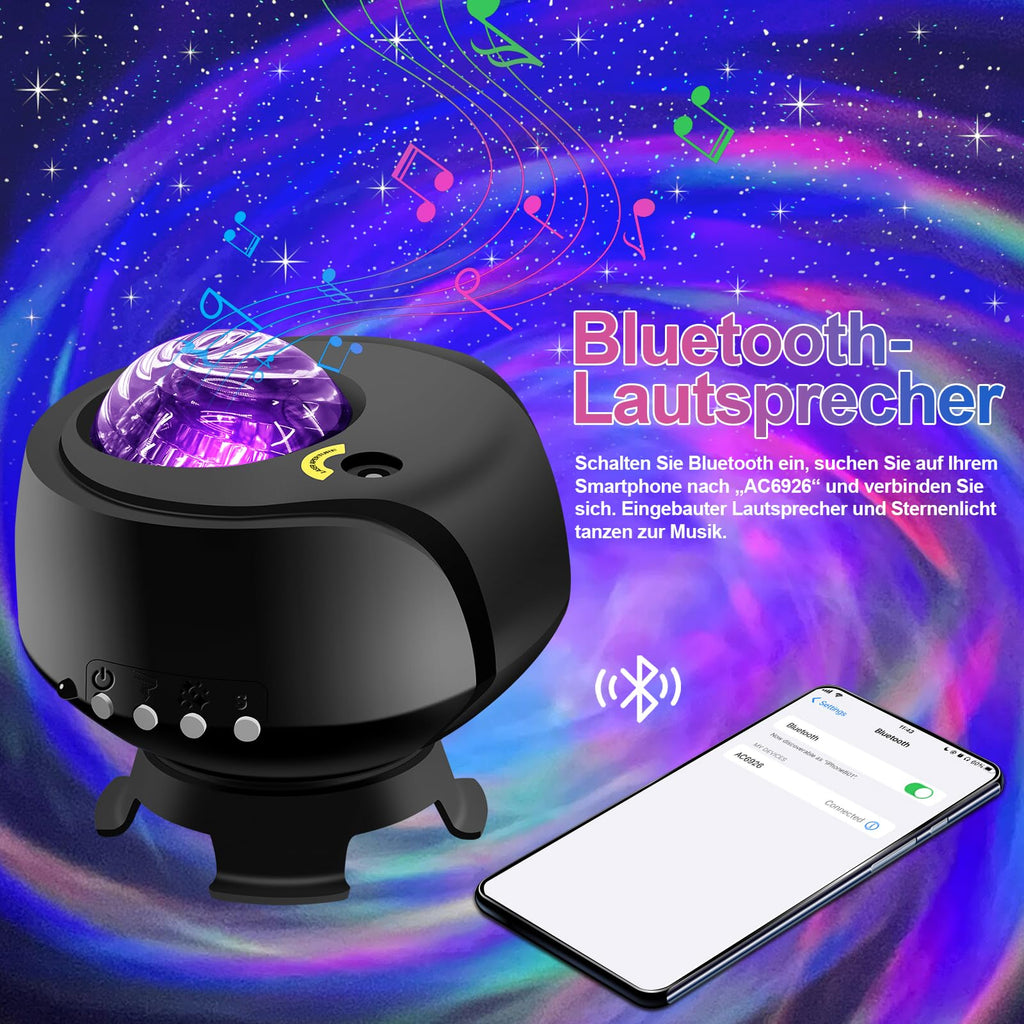Galaxy Sternenhimmel Projektor – LED Aurora Lampe mit Bluetooth & Fernbedienung
